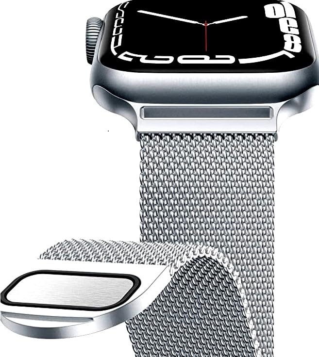 Silver Stainless Steel with Magnetic Wristband Strap