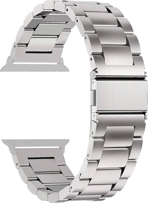 Heavy Metal Stainless Steel Chain Watch Strap Silver