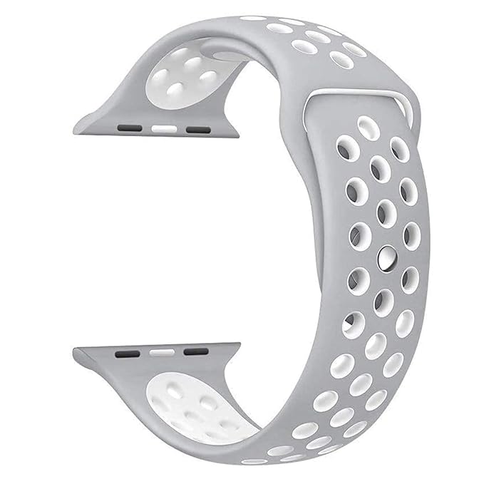 Grey & White Luxury Silicone Strap