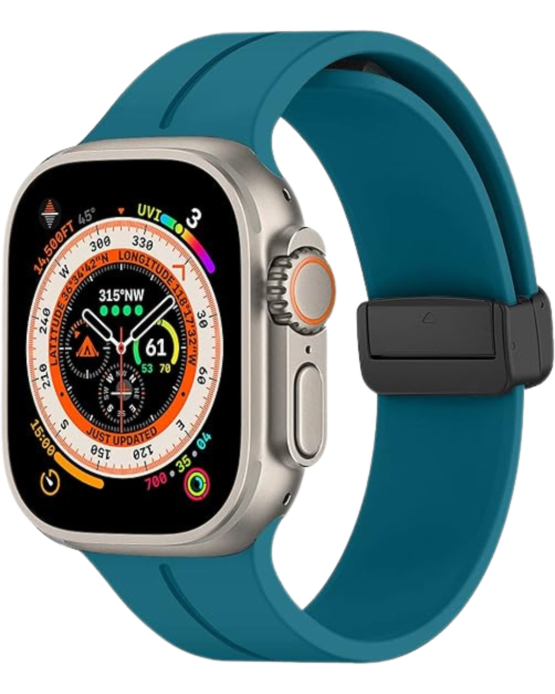 Silicone Magnetic Buckle Spacy Teal Green