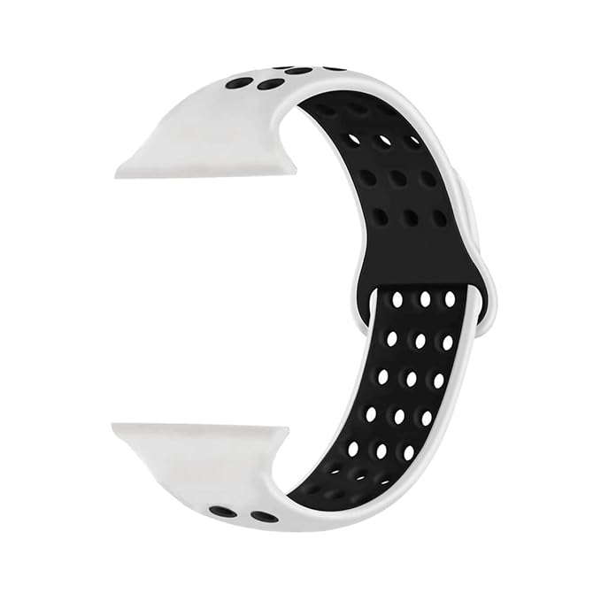 White & Black Luxury Silicone Strap