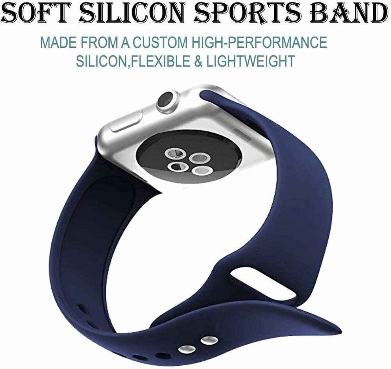 Plane Silicone Strap Navy Blue