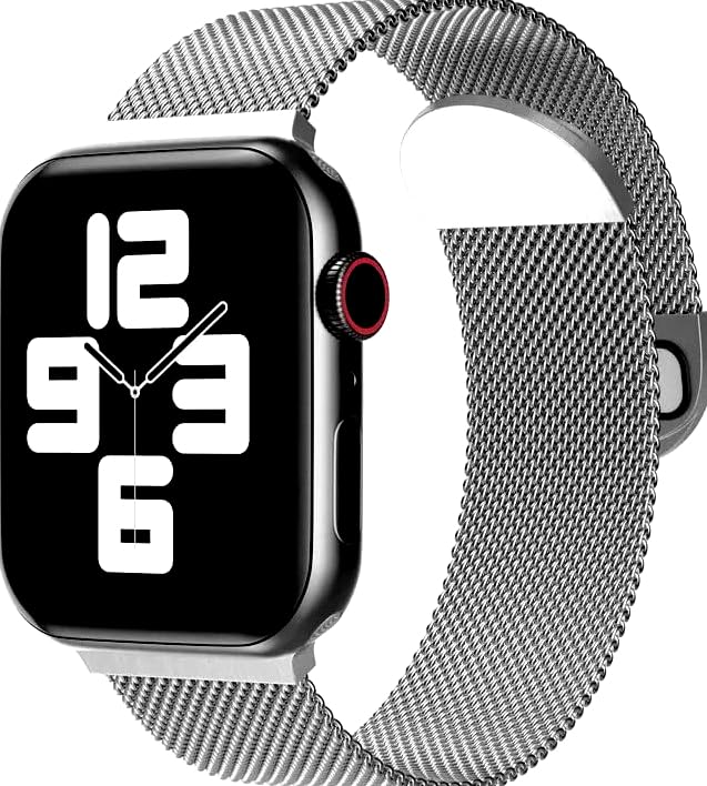 Silver Stainless Steel with Magnetic Wristband Strap