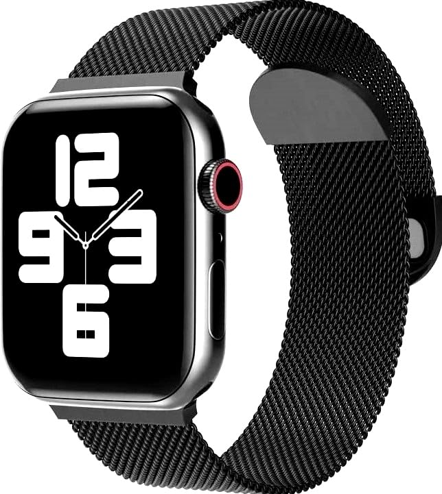 Black Stainless Steel with Magnetic Wristband Strap