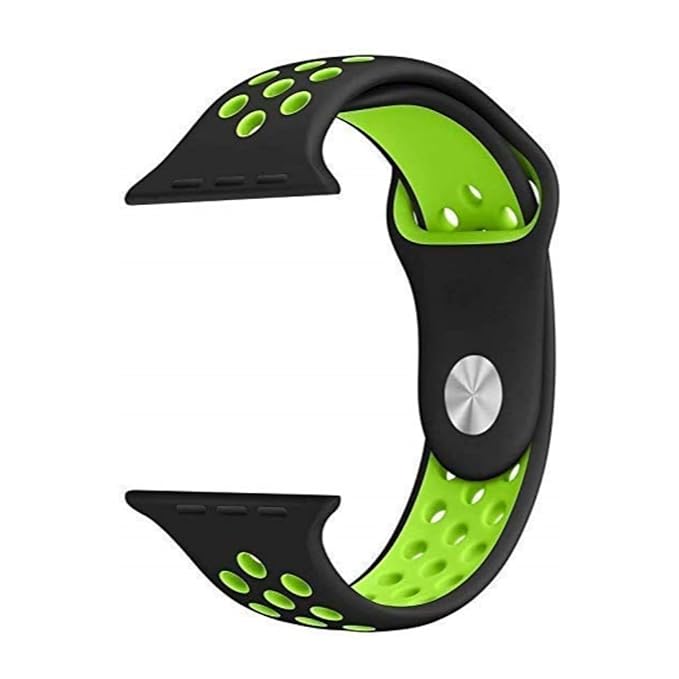 Black & Green Luxury Silicone Strap