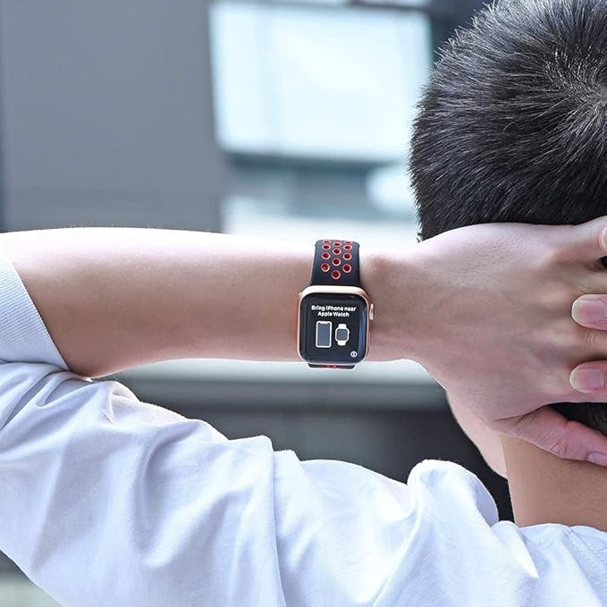 Black & Red Luxury Silicone Strap