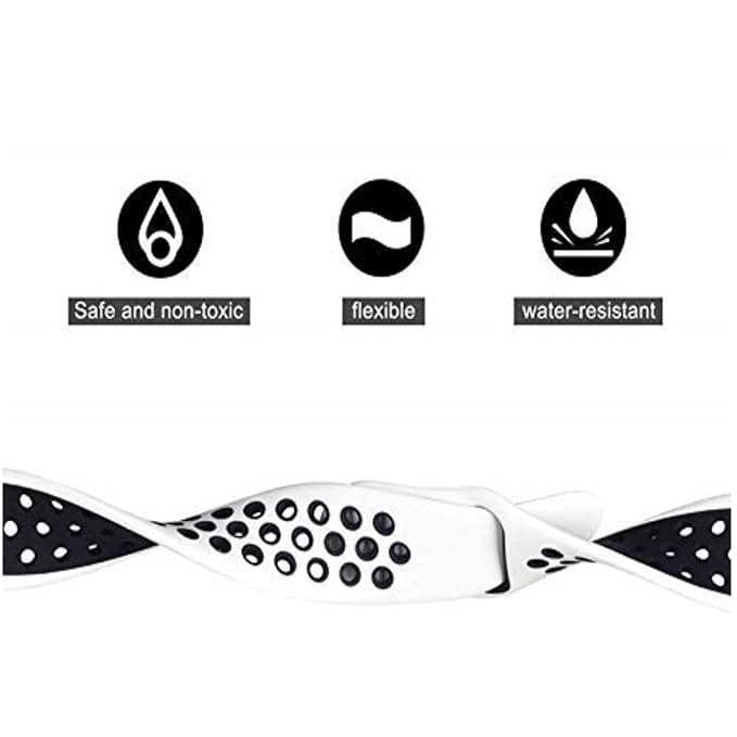 White & Black Luxury Silicone Strap