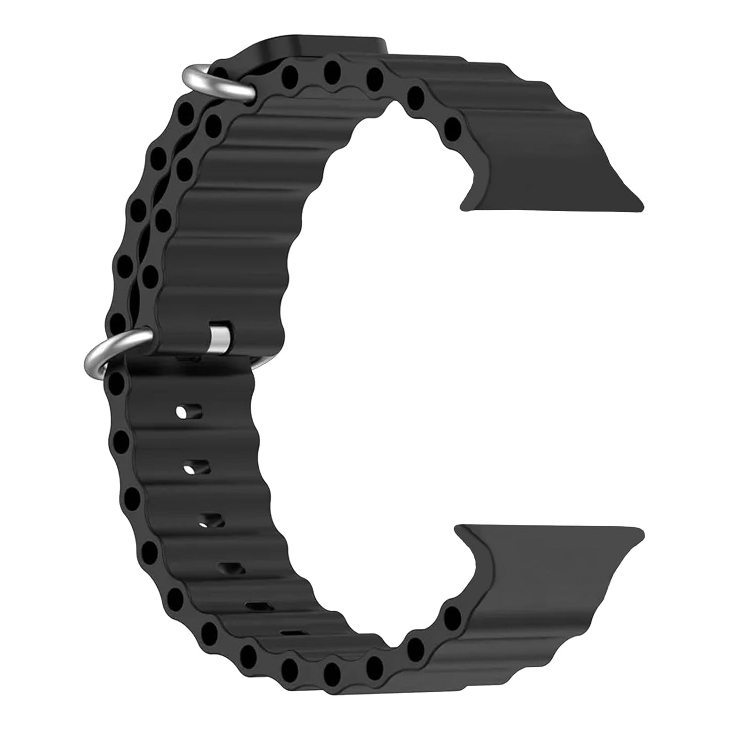 Ocean Silicone Strap Black
