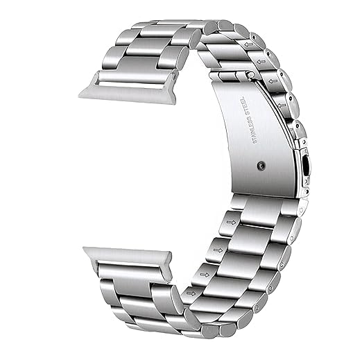 Heavy Metal Stainless Steel Chain Watch Strap Silver