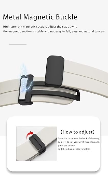Silicone Magnetic Buckle Black