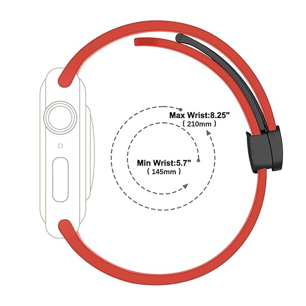 Silicone Magnetic Buckle Red