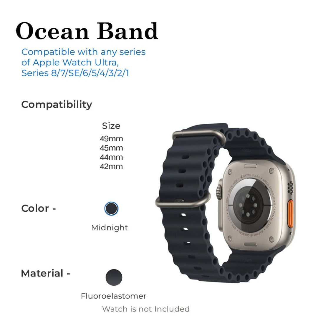 Ocean Silicone Strap Midnight Blue