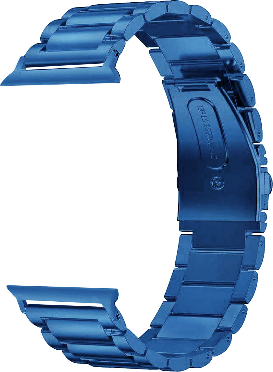 Heavy Metal Stainless Steel Chain Watch Strap Blue