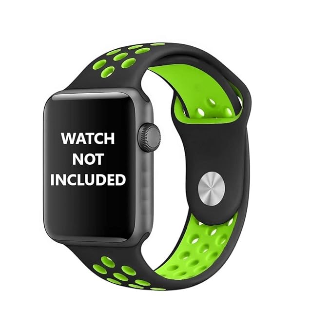 Black & Green Luxury Silicone Strap