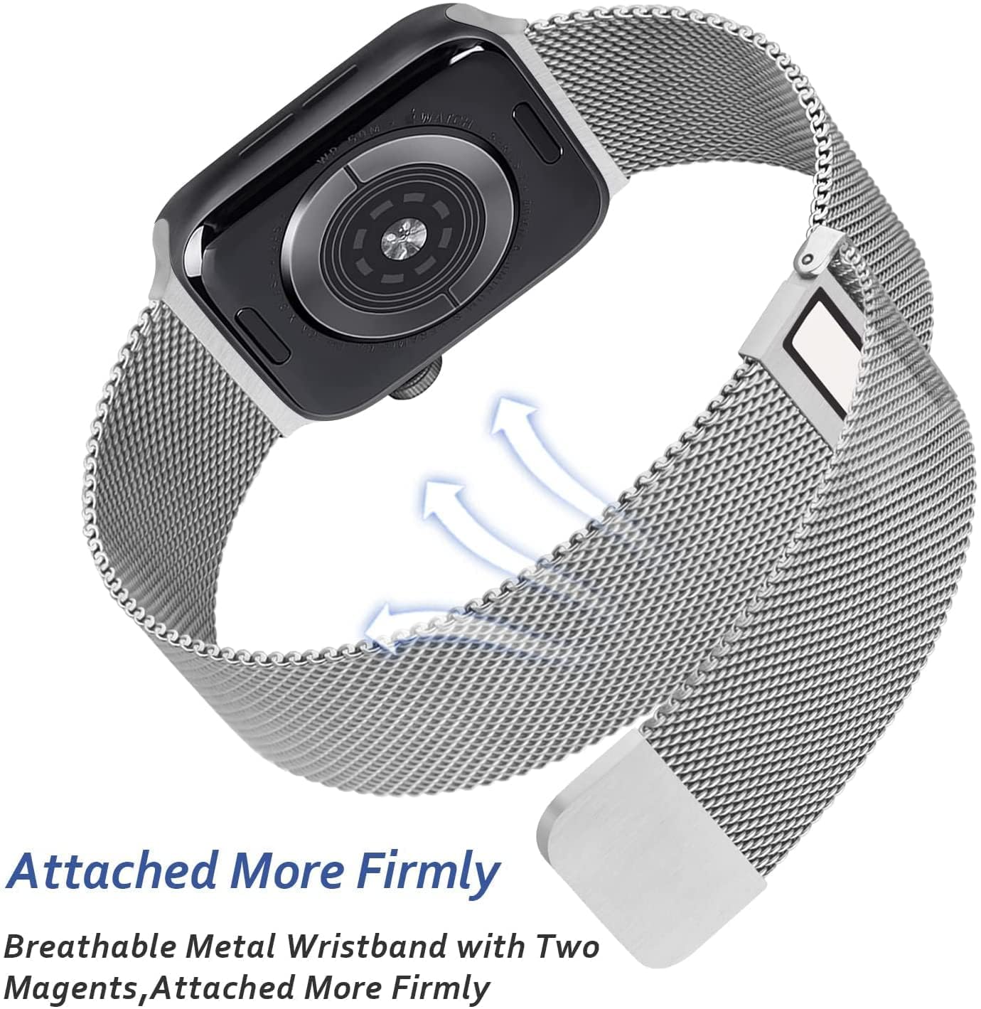 Silver Stainless Steel with Magnetic Wristband Strap
