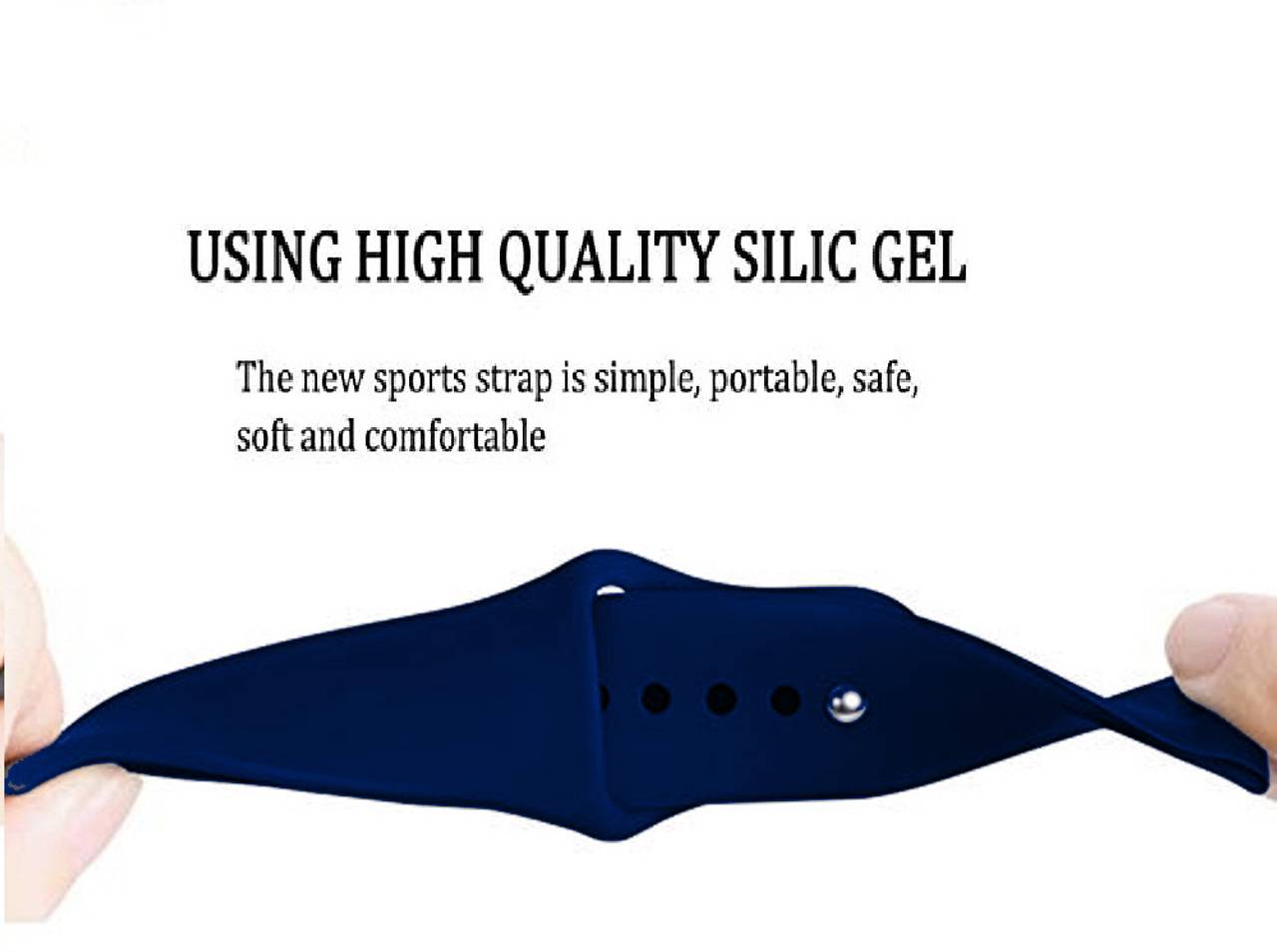 Plane Silicone Strap Navy Blue