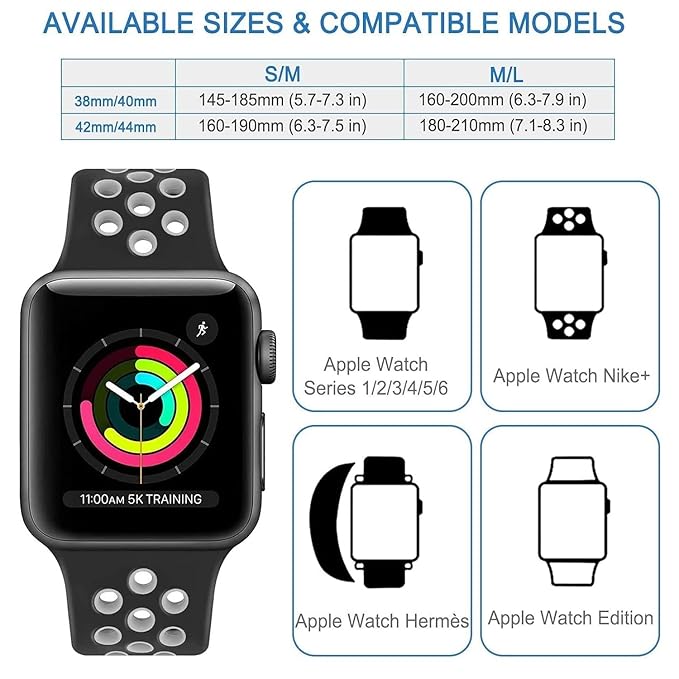 Black & Grey Luxury Silicone Strap
