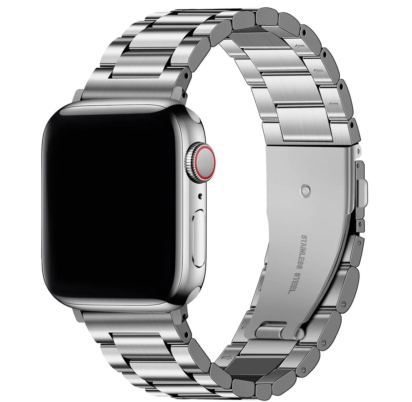Heavy Metal Stainless Steel Chain Watch Strap Silver