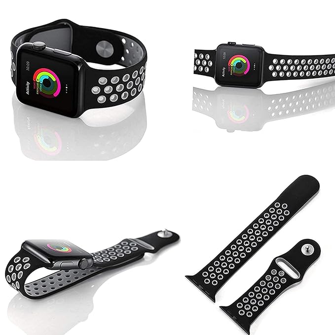 Black & White Luxury Silicone Strap