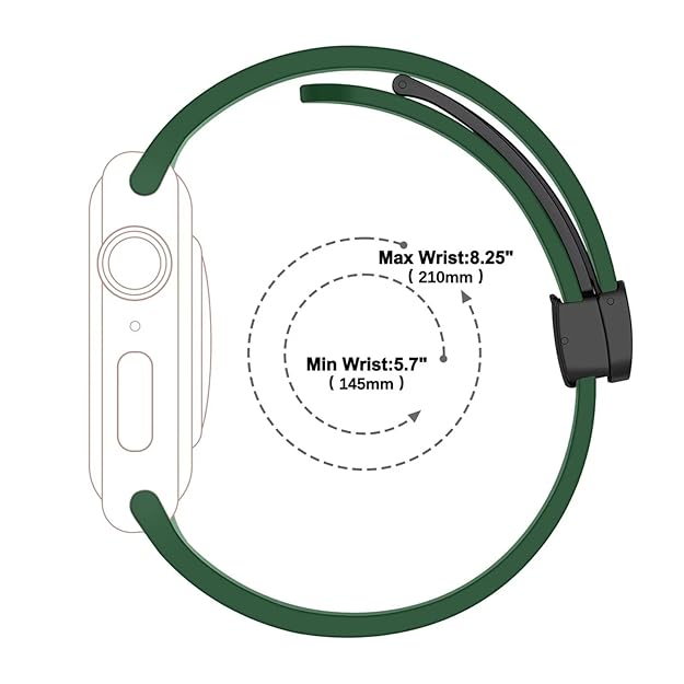 Silicone Magnetic Buckle Army Green