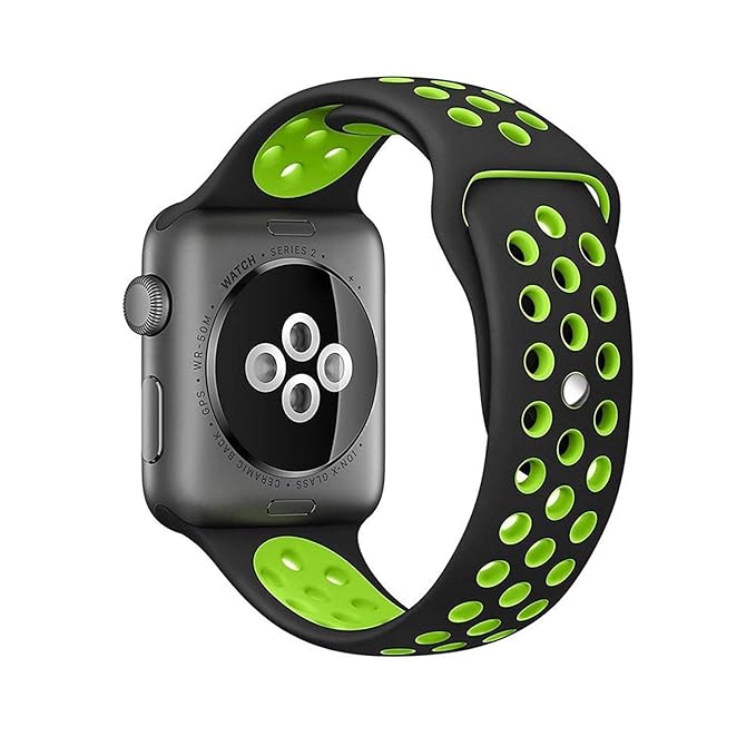 Black & Green Luxury Silicone Strap