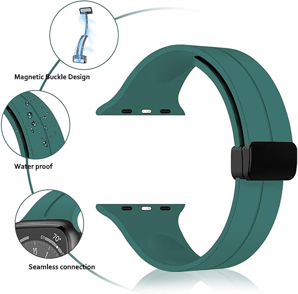 Silicone Magnetic Buckle Spacy Light Teal