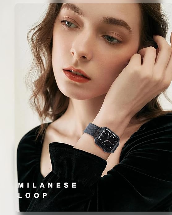 Dark Silver Stainless Steel with Magnetic Wristband Strap