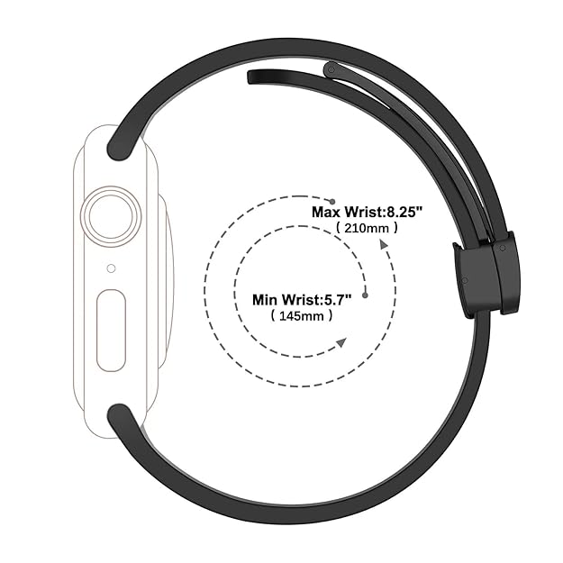 Silicone Magnetic Buckle Black