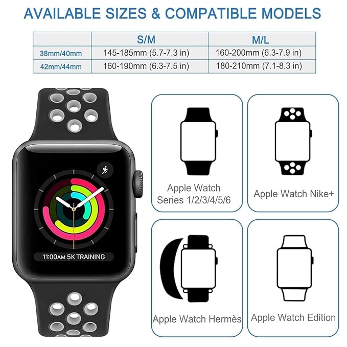 Black & White Luxury Silicone Strap
