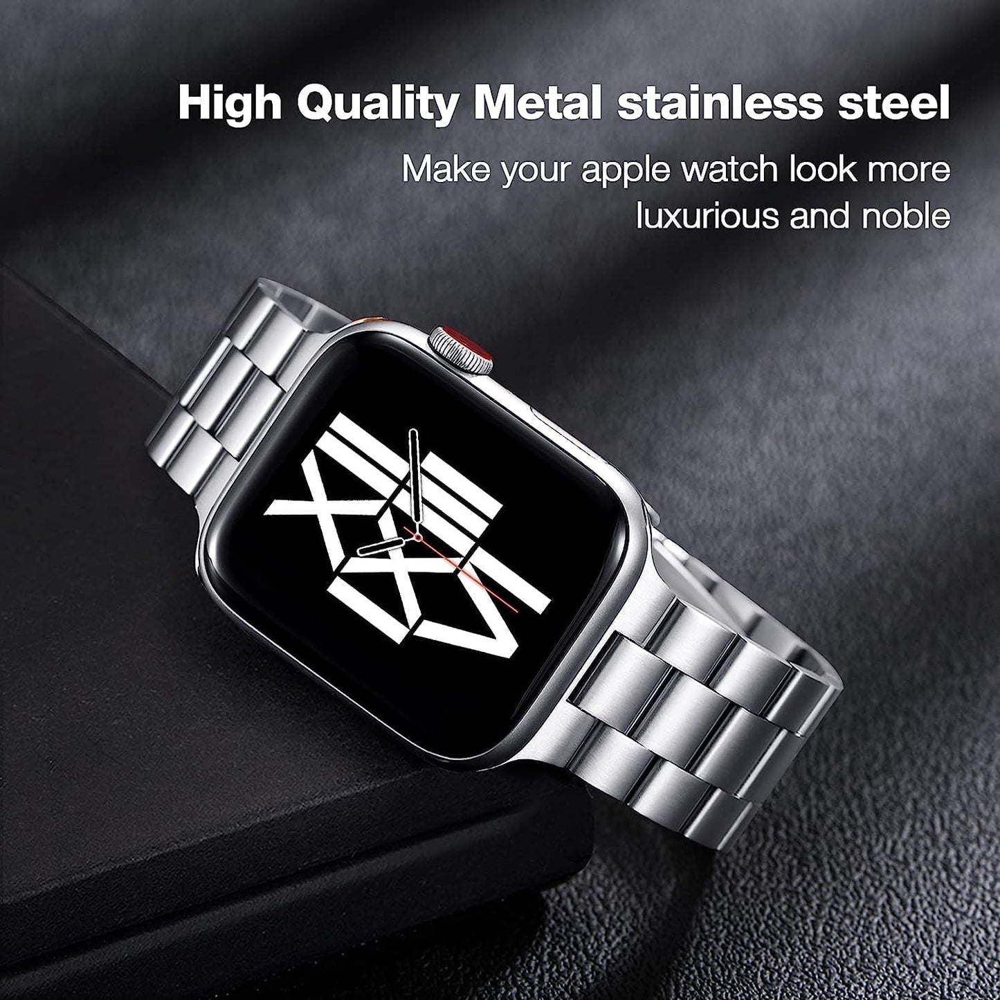 Heavy Metal Stainless Steel Chain Watch Strap Silver