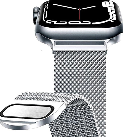 Silver Stainless Steel with Magnetic Wristband Strap