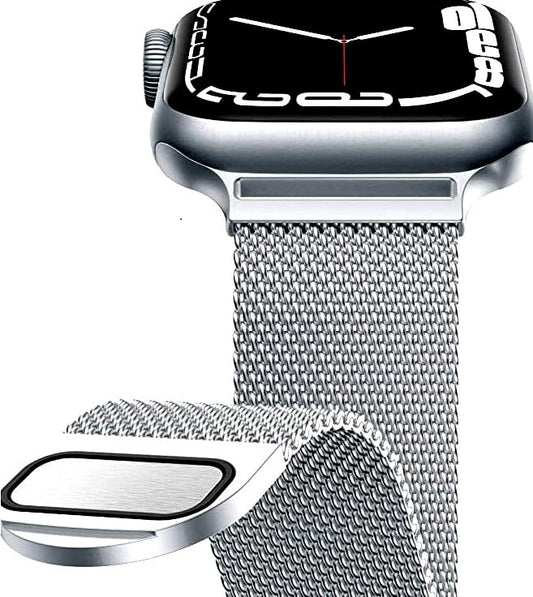 Silver Stainless Steel with Magnetic Wristband Strap