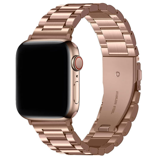 Heavy Metal Stainless Steel Chain Watch Strap Rose Gold