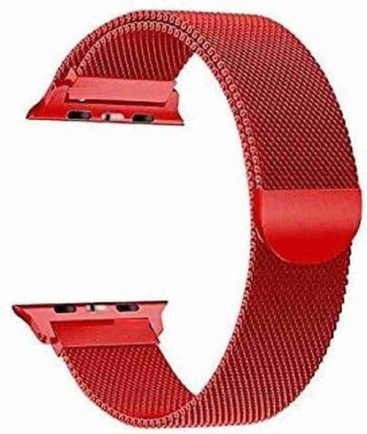 Red Stainless Steel with Magnetic Wristband Strap