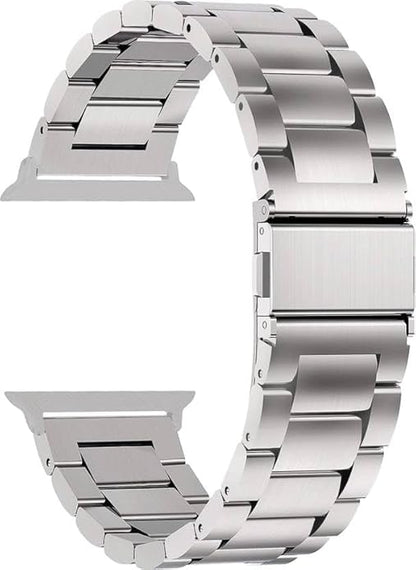 Heavy Metal Stainless Steel Chain Watch Strap Silver