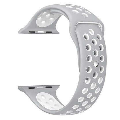 Grey & White Luxury Silicone Strap