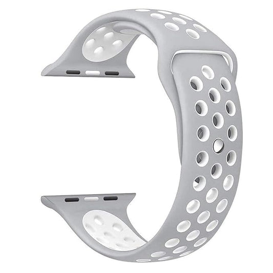 Grey & White Luxury Silicone Strap