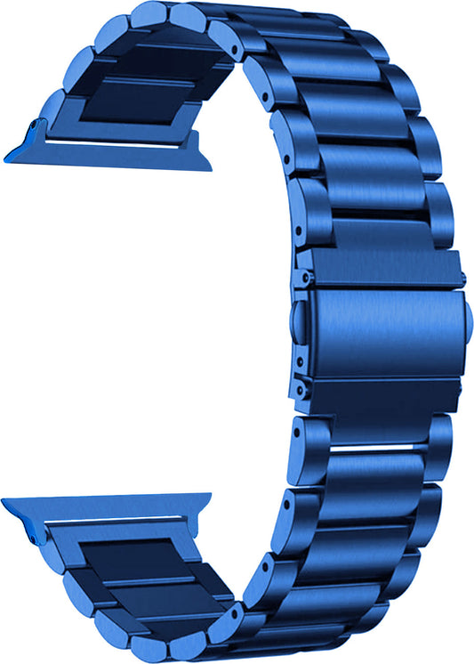 Heavy Metal Stainless Steel Chain Watch Strap Blue