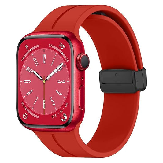Silicone Magnetic Buckle Red