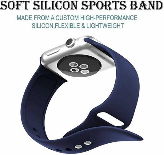 Plane Silicone Strap Navy Blue