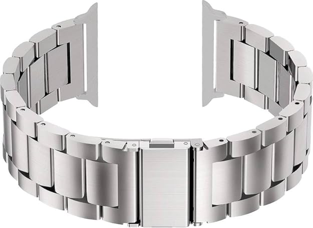 Heavy Metal Stainless Steel Chain Watch Strap Silver