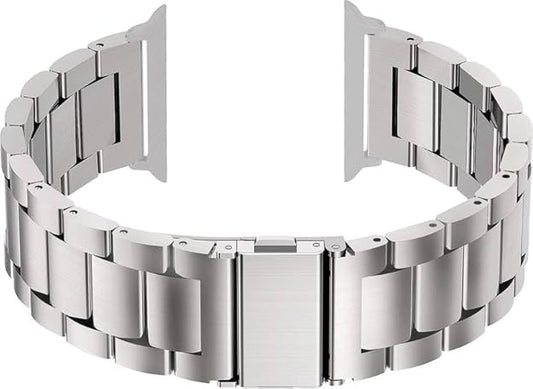 Heavy Metal Stainless Steel Chain Watch Strap Silver