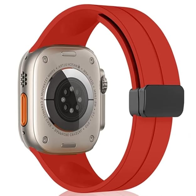 Silicone Magnetic Buckle Red