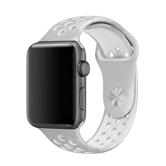 Grey & White Luxury Silicone Strap