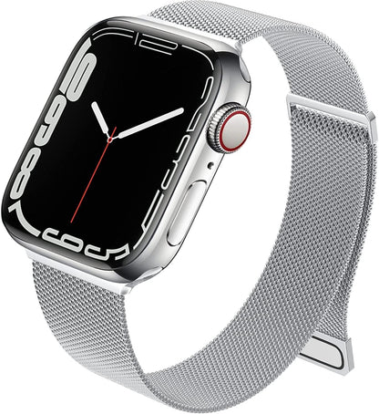 Silver Stainless Steel with Magnetic Wristband Strap