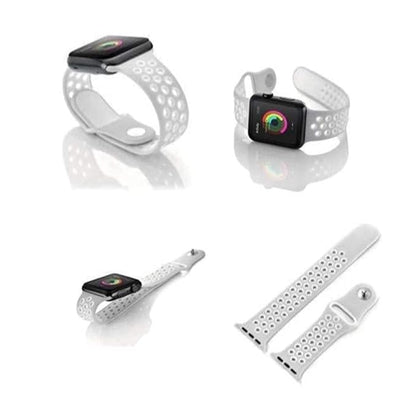 Grey & White Luxury Silicone Strap