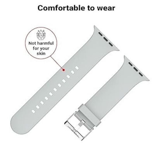 Grey Silicone Plane Hock Lock Strap