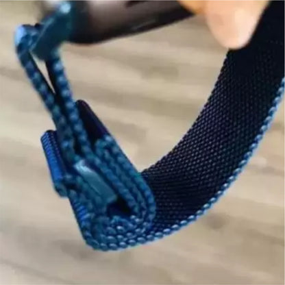 Blue Stainless Steel with Magnetic Wristband Strap