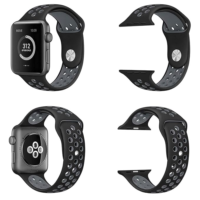 Black & Grey Luxury Silicone Strap
