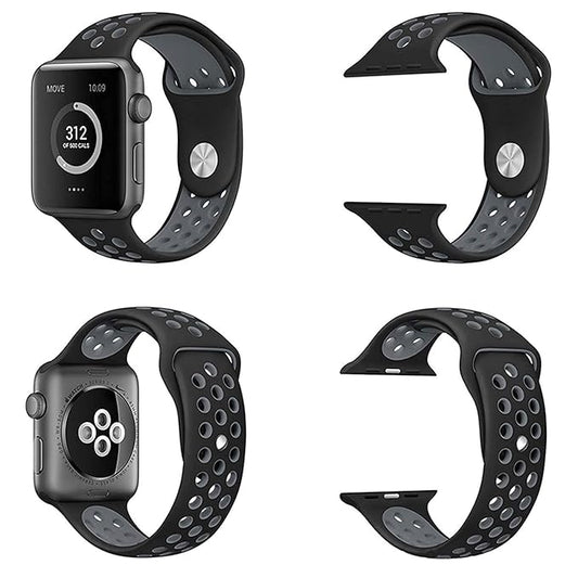 Black & Grey Luxury Silicone Strap